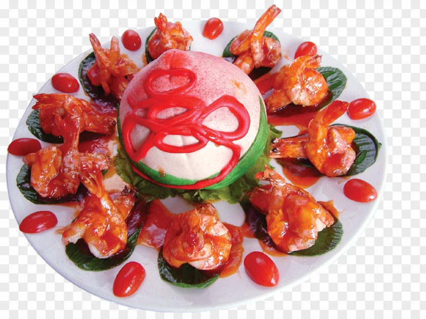 Peach Crayfish Longevity Lobster Vegetarian Cuisine PNG