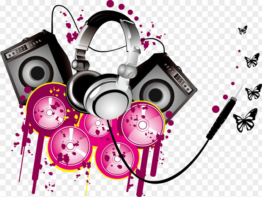 Stereo Headphones Theme Vector Material Laptop High-definition Television Display Resolution Wallpaper PNG