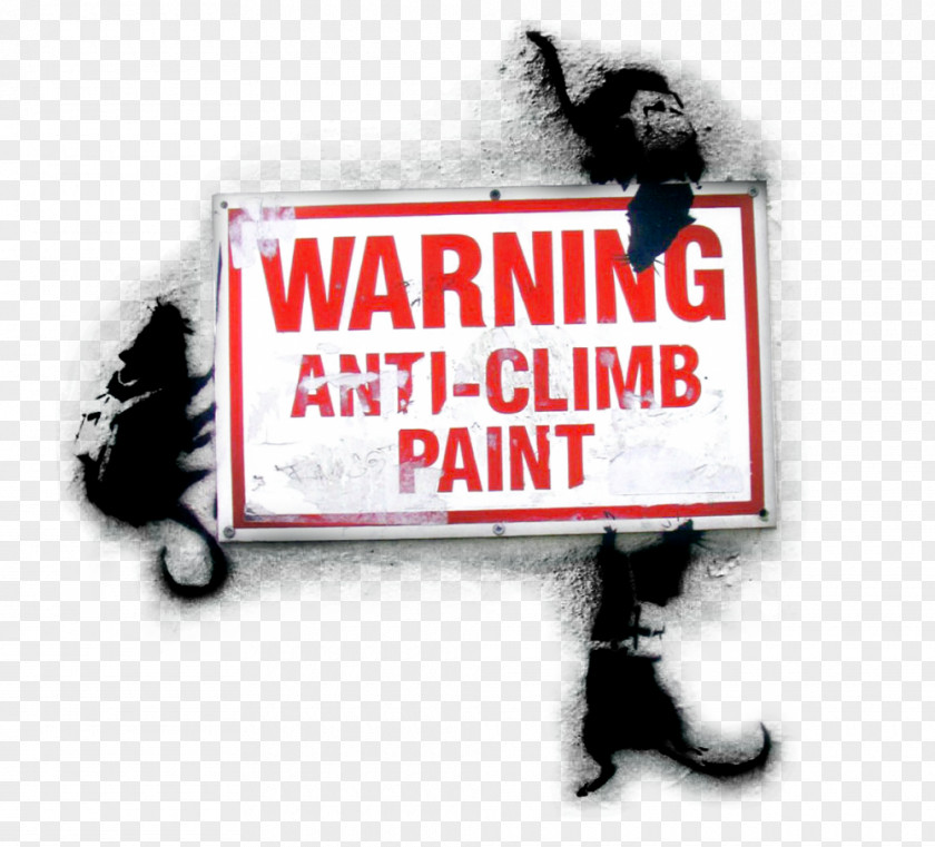 Banksy Stencil Book Text Banner Logo PNG