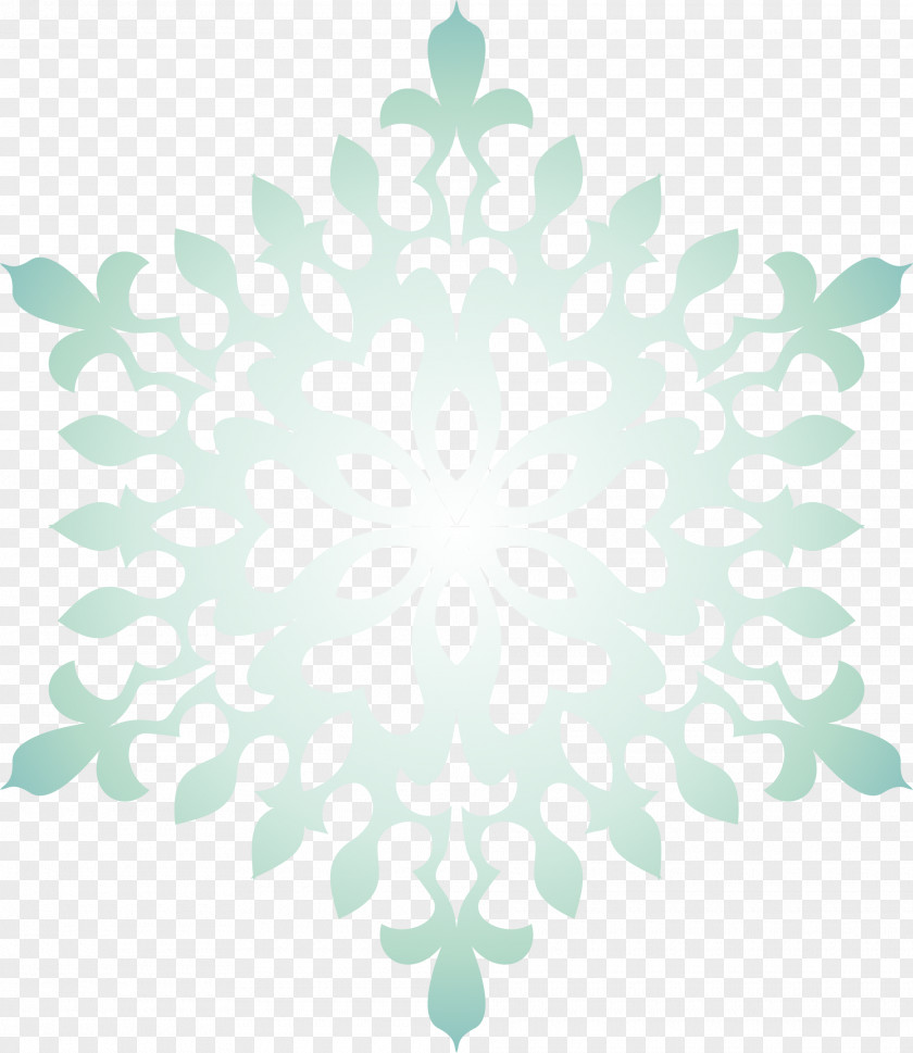 Green Shining Snow Flash Snowflake PNG