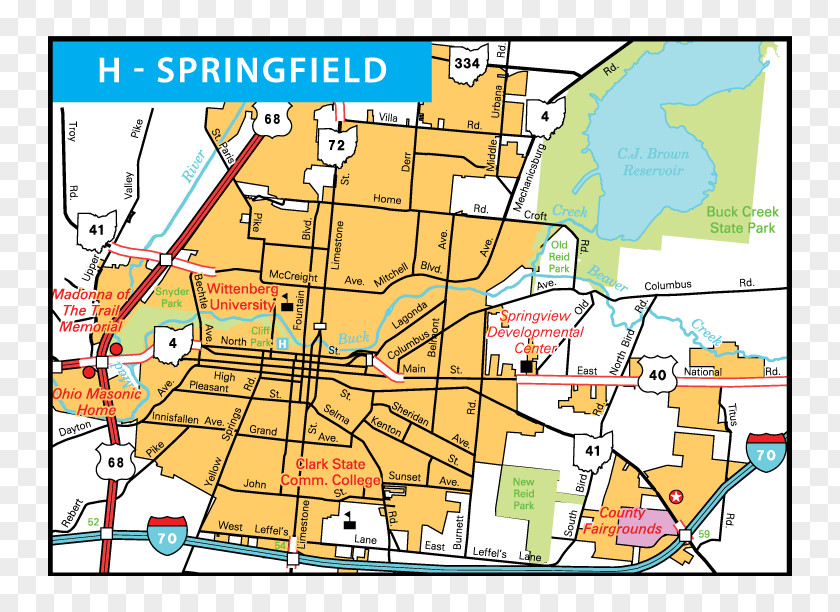 Map Springfield Township City Atlas PNG