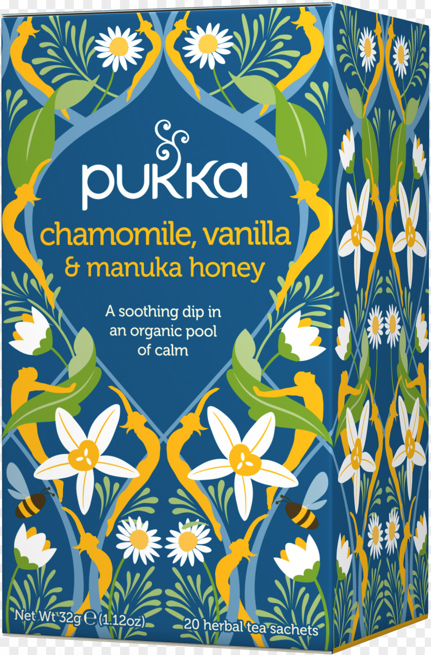 Tea PUKKA Herbal Pukka Herbs Teas Chamomile Vanilla Manuka Honey PNG