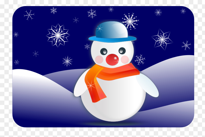 Snow Flakes Snowman Clip Art PNG