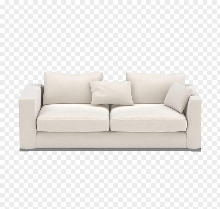 White Sofa Bed Couch Furniture Loveseat PNG