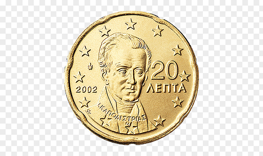 20 Cent Euro Coin Greece Coins PNG