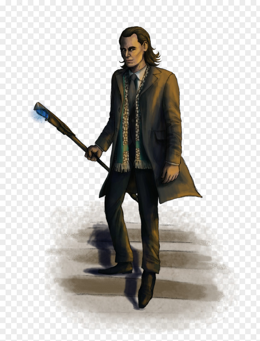 Loki Suit Coat Jacket Walking Stick PNG