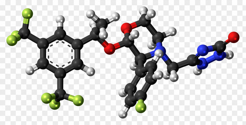 Morpholino Aprepitant Ball-and-stick Model Antiemetic Chemical Compound Substance PNG