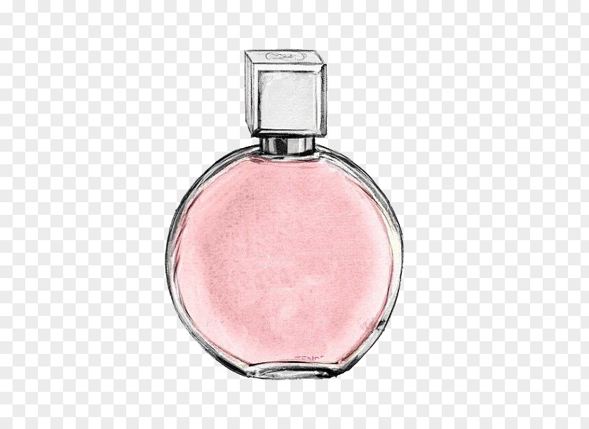 Watercolor Perfume Chanel No. 5 Coco Clip Art PNG
