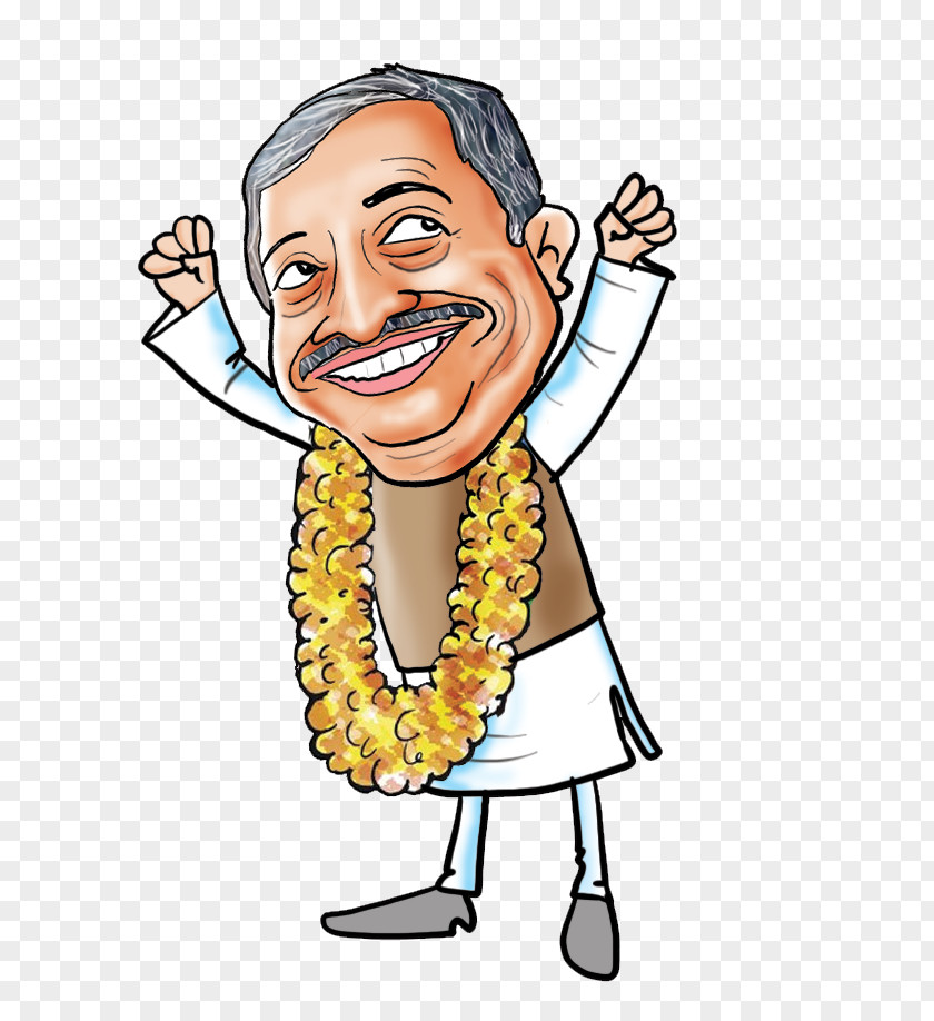 Narendra Modi Facial Expression Cartoon Cheek Smile Hair PNG