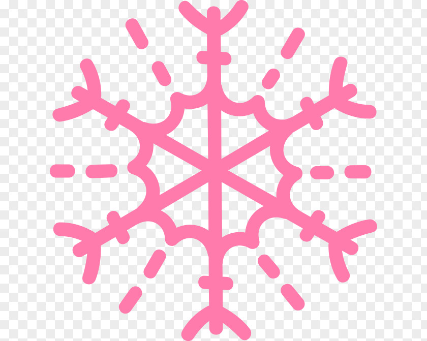 Pink Snowflake Pattern PNG
