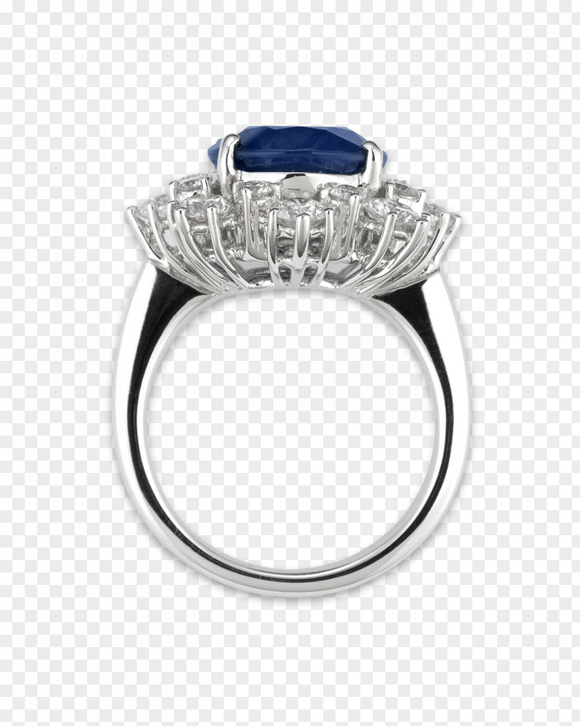 Sapphire Diamond Ring Settings Engagement Bling Jewelry Sterling Silver Jewellery PNG
