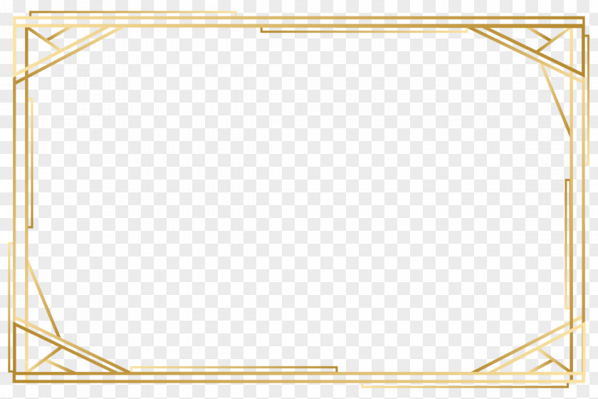 Vector Gold Frame Angle Point Yellow Pattern PNG