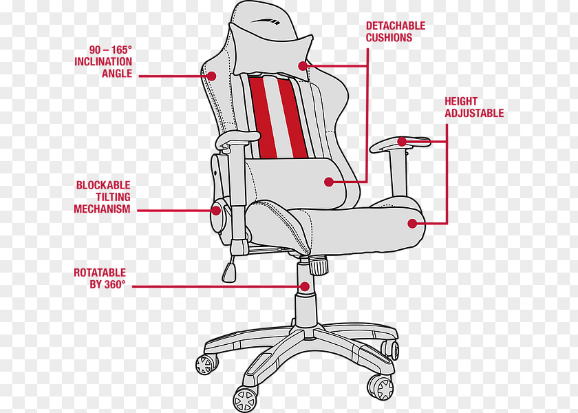 Chair Gaming Video Game Wing Fauteuil PNG
