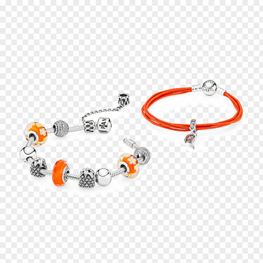 Jewellery Bracelet Pandora Orange Bead PNG