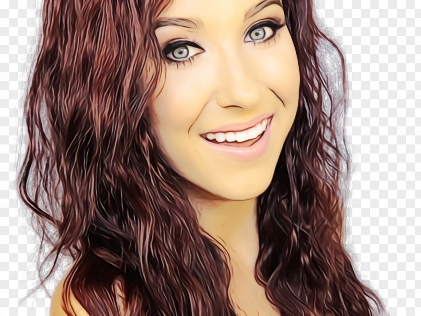 Long Hair Coloring Bangs Black PNG