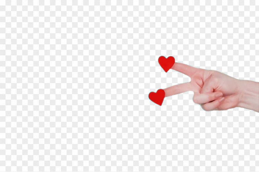 Heart Thumb Red Finger Hand Arm Nail PNG