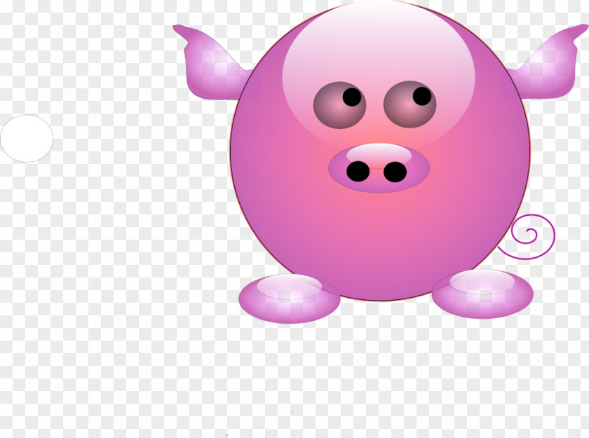 Pig Snout Close-up Pink M Animated Cartoon PNG