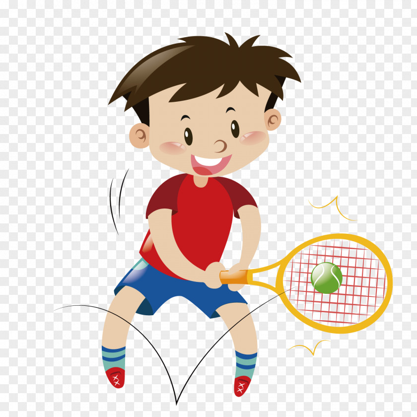 Vector Play Tennis Flashcard Royalty-free Photography Illustration PNG