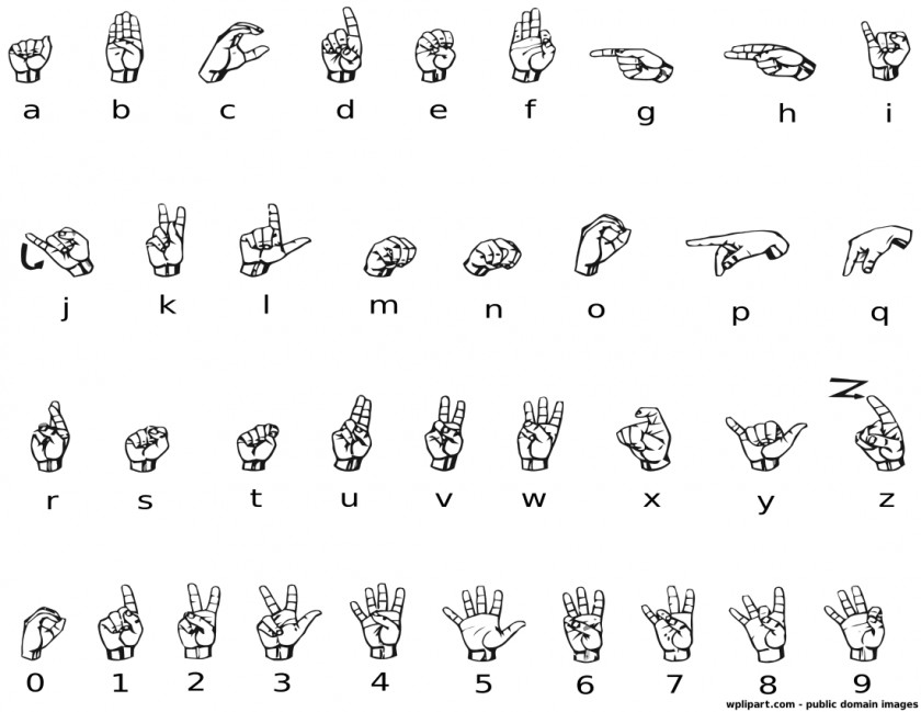 Asl Alphabet Cliparts American Sign Language Auslan PNG