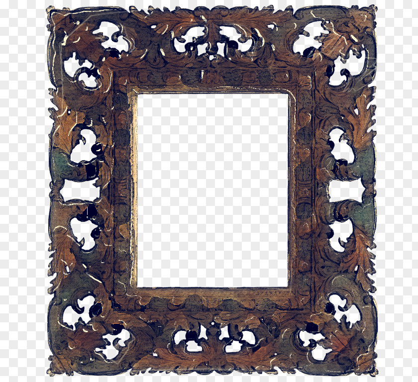 Interior Design Mirror Brown Background Frame PNG