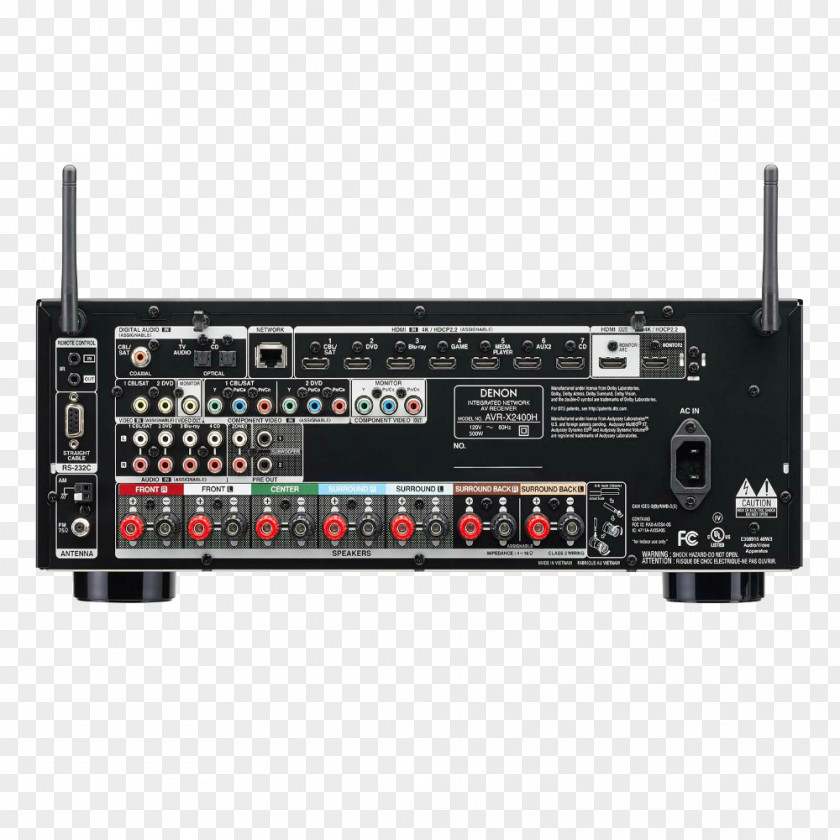 Jefe En Pañales Denon AVR-X2400H AV Receiver AVR-X1400H Surround Sound PNG