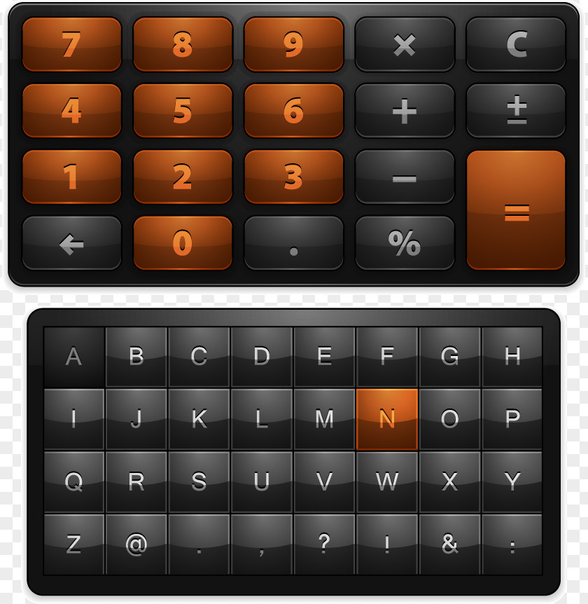 Vector Calculator Ui Web Button Blue PNG