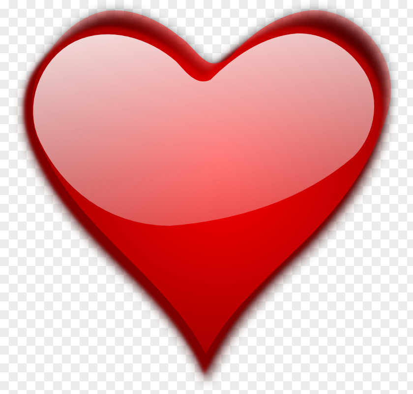 Big Red Heart Picture Valentine's Day Gift Clip Art PNG