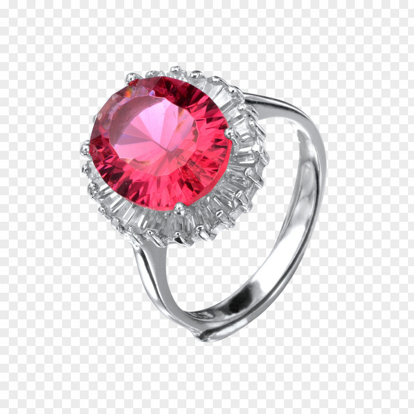 Jewelry Hand-painted Cartoon,Red Diamond Ring Jewellery PNG