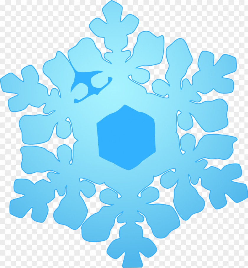 Blue Fresh Snow Snowflake Cloud PNG