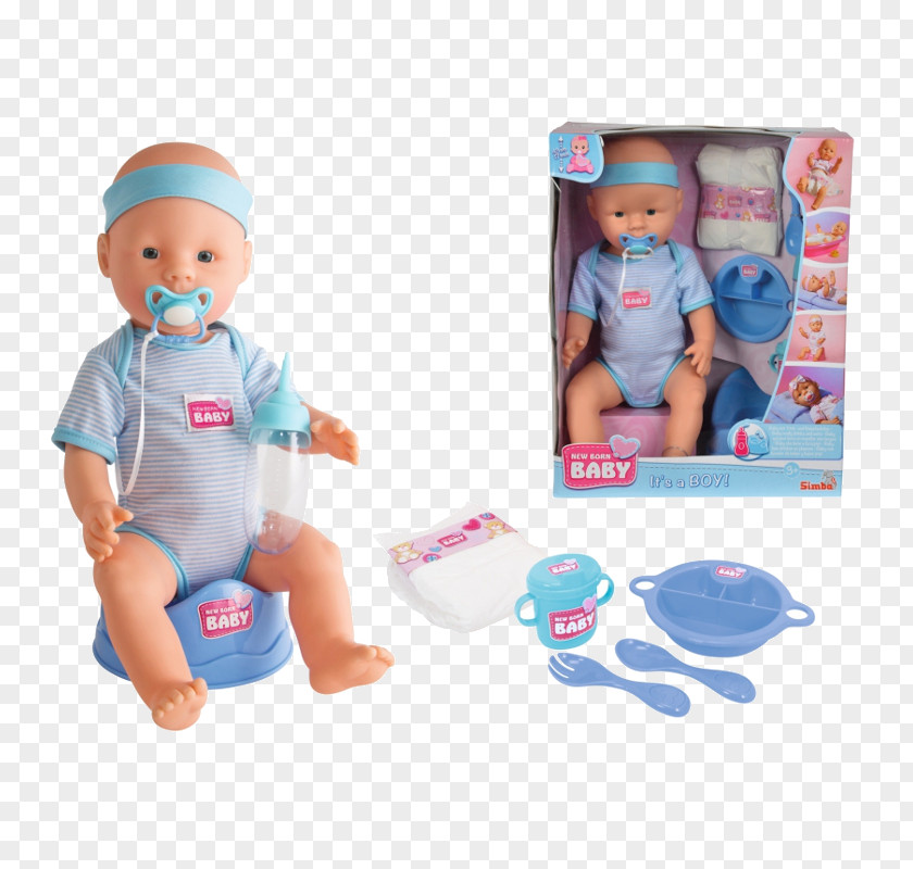 New Born Babies Doll Infant Boy Simba Baby Verzorgingsset J Toy PNG