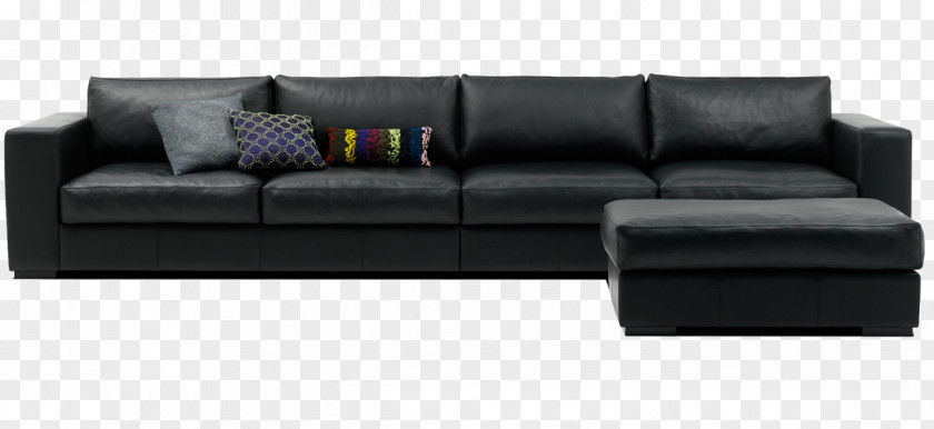 Set Of Elegant Black Sofa Bed Couch PNG