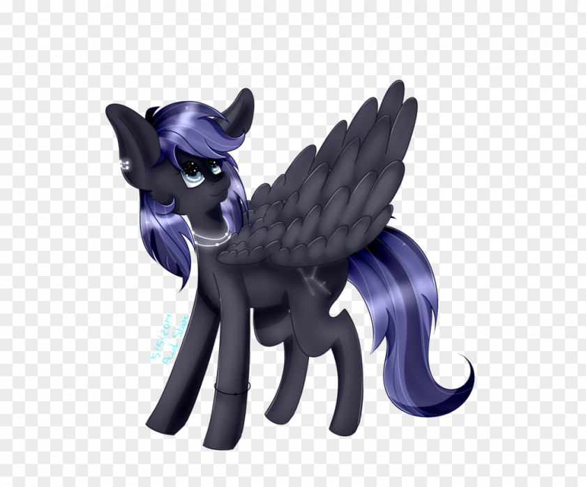 Starry Night Horse Cat Pony Mammal Violet PNG