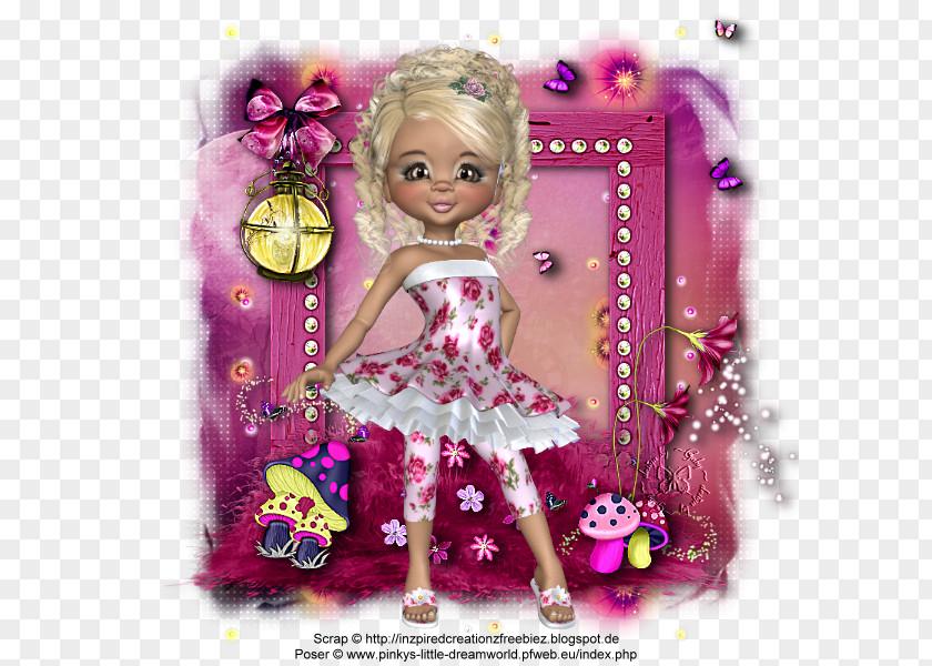 Text Design Template Barbie Pink M PNG