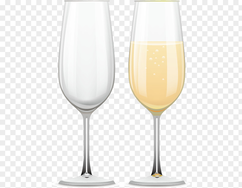 Vector Painted Two Champagne Glasses Cocktail Wine Glass Cup PNG