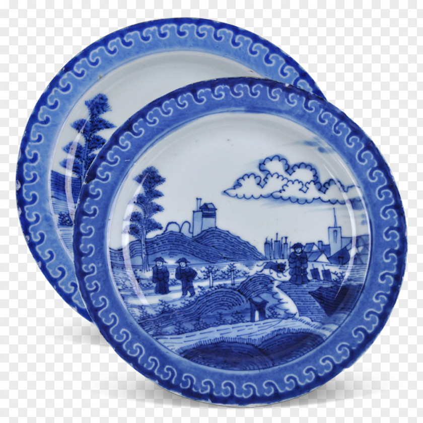 Yixing Porcelain Tableware Ceramic Plate Blue And White Pottery PNG