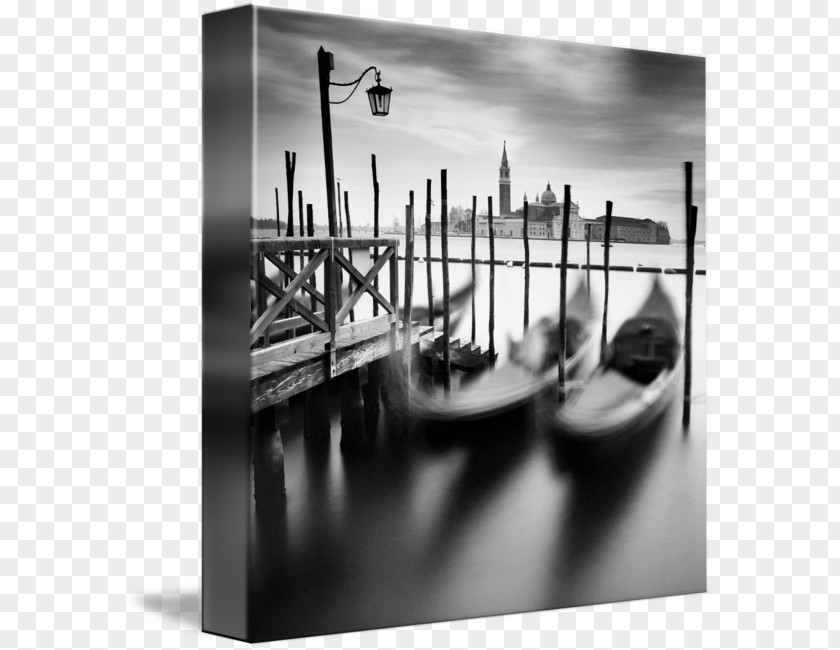 Boat Venice Canvas Print Gondola Gallery Wrap PNG