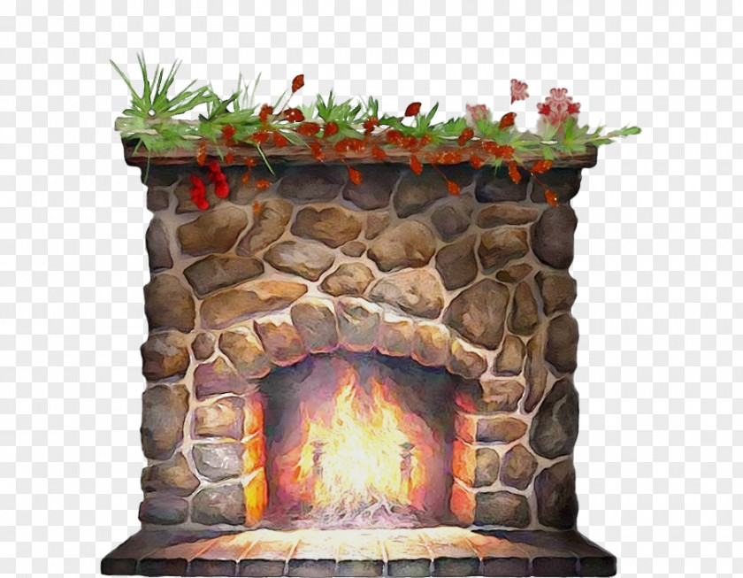 Hearth Fireplace Chimney Mantel Stove PNG