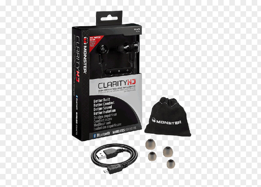 Stage Musical Elements Headphones Monster ClarityHD In-Ear Écouteur Wireless Cable PNG