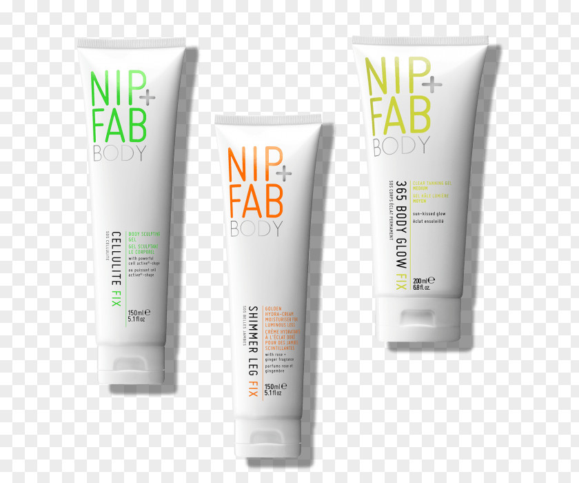 Body Sculpting Sunscreen Nip + Fab Upper Arm Fix Gel Skin Shower Cream PNG