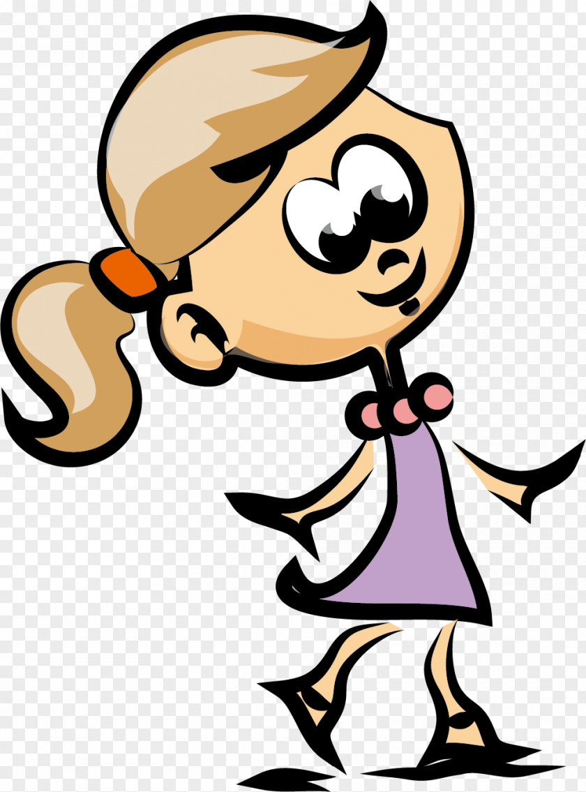 Cartoon Girl Drawing Illustration PNG Illustration, Hand drawn character children clipart PNG