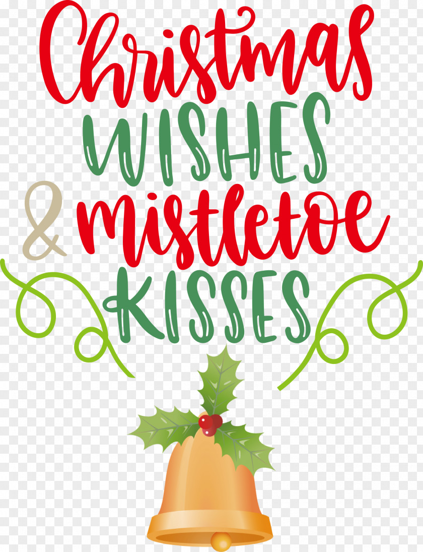 Christmas Wishes Mistletoe Kisses PNG