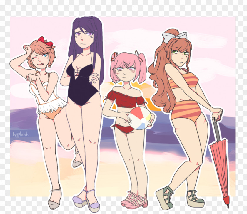 Doki Fanart Literature Club! Fiction Apartment Beach PNG