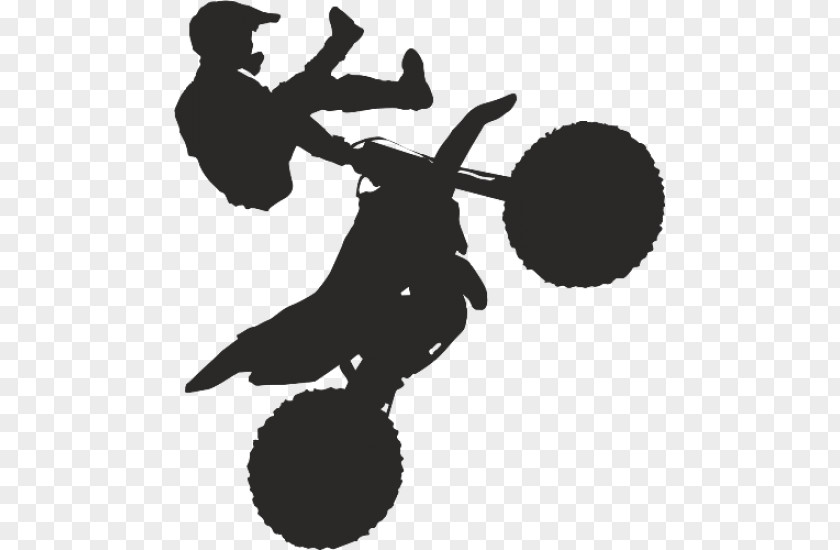 Motocross Freestyle Motorcycle Silhouette PNG
