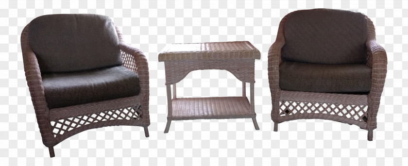 Table Chair Resin Wicker Garden Furniture PNG