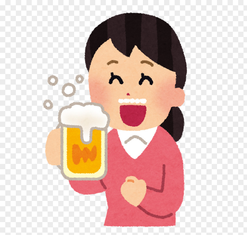 Woman Beer Sakana Sake Alcoholic Drink Drinking PNG