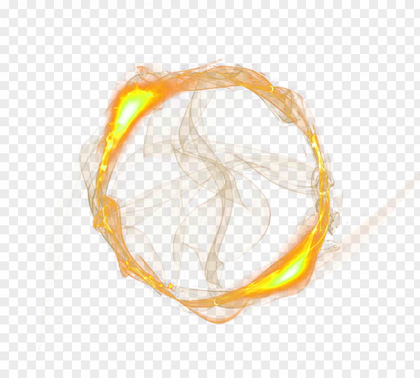 Yellow Fresh Flame Circle Effect Element PNG fresh flame circle effect element clipart PNG