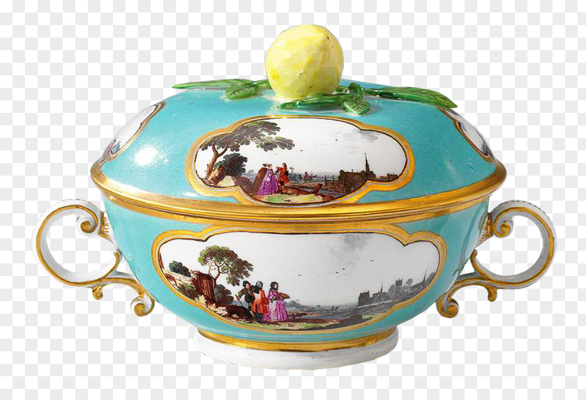 Antique Tureen Porcelain Tableware Saucer PNG