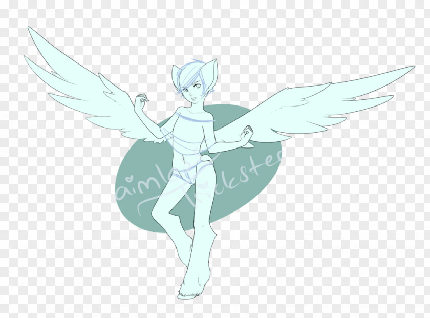 Fairy Feather Angel M Sketch PNG