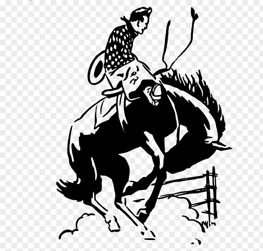 Rodeo Cowboy Bucking Clip Art PNG