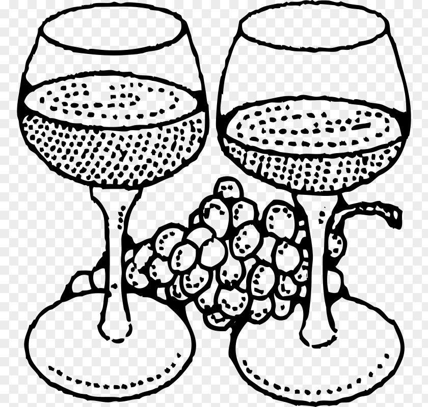 Wine Glass Common Grape Vine Cocktail Coloring Book PNG